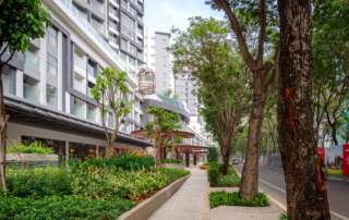 Hạ tầng tiện ích và không gian xanh tại Celadon Boulevard shophouse.