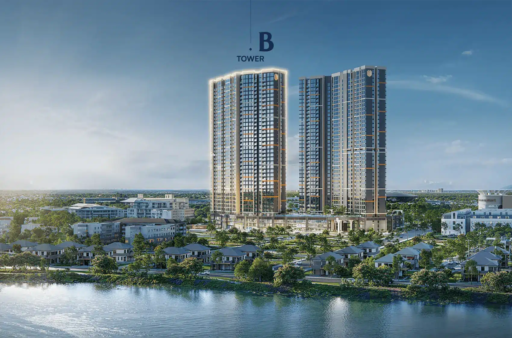 Dự án Masteri Rivera Đà Nẵng gồm hai tòa tháp cao 39 tầng, tại trung tâm quận Hải Châu.