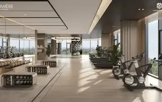 Không gian phòng Gym hiện đại tại LUMIÈRE Midtown, mang đến trải nghiệm sống đẳng cấp giữa thiên nhiên.