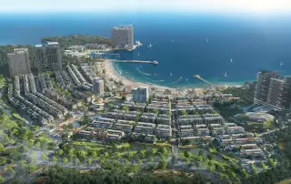 Toàn cảnh dự án Xanh Island Cát Bà với không gian sống đẳng cấp giữa thiên nhiên và đại dương.