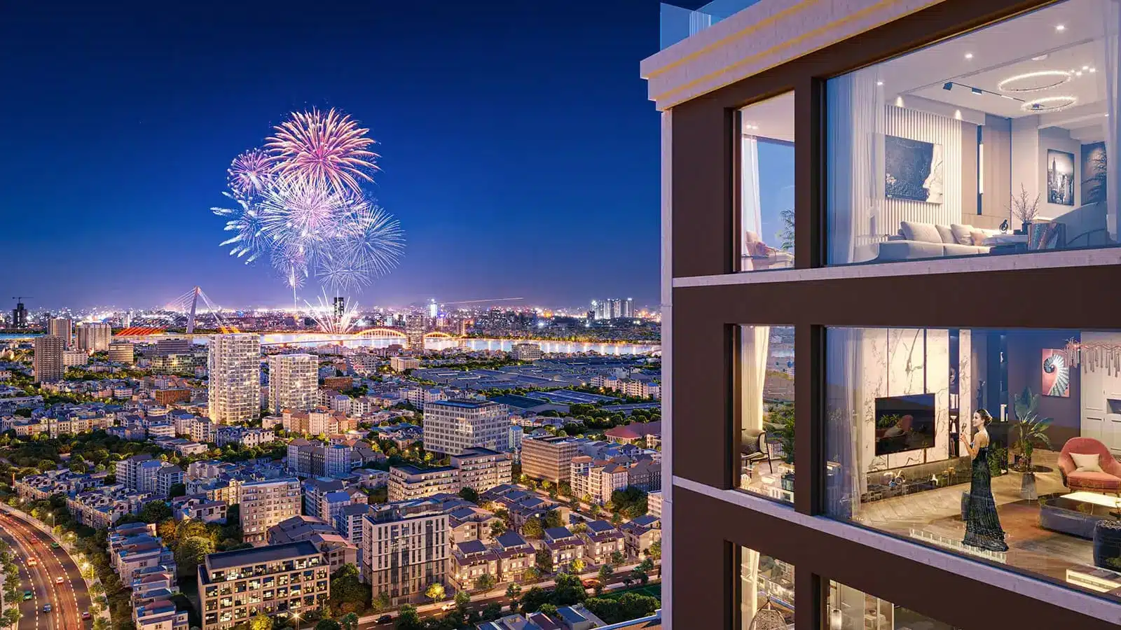 Trải nghiệm cuộc sống đẳng cấp tại Sun Costa Residences Đà Nẵng, ngắm pháo hoa từ căn hộ sang trọng.