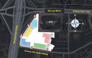 Vị trí dự án Sun Group Cầu Giấy tại ngã tư Phạm Hùng và Xuân Thủy, Cầu Giấy, Hà Nội.